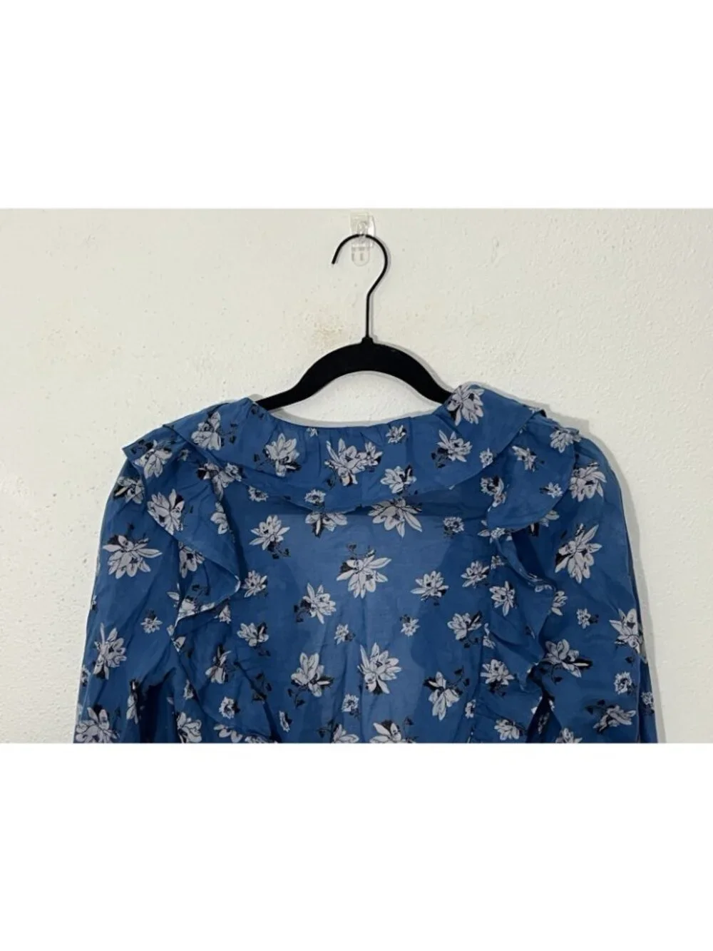 Free People Amanda Ruffle Top In Cool Combo Size XS